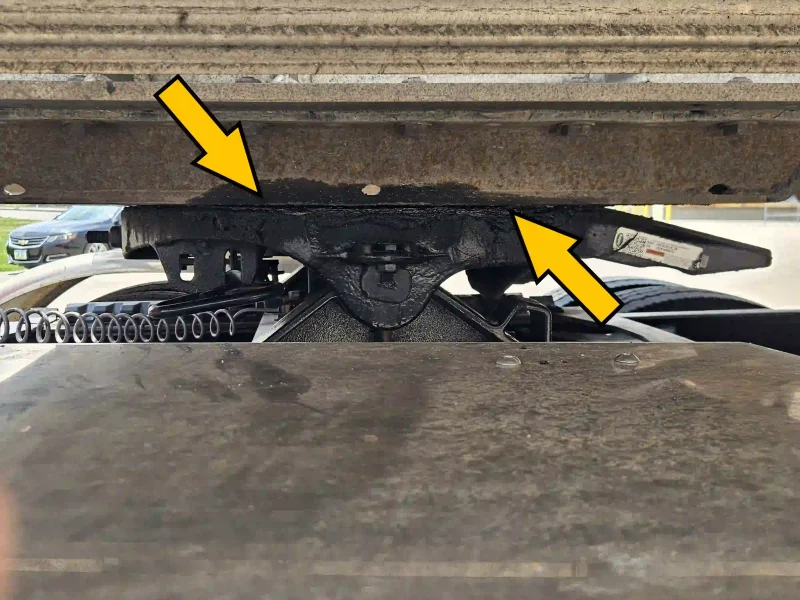 Pre-trip inspection truck and trailer gap