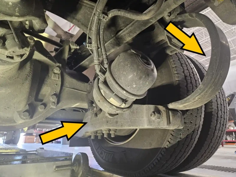 Pre-trip inspection spring suspension