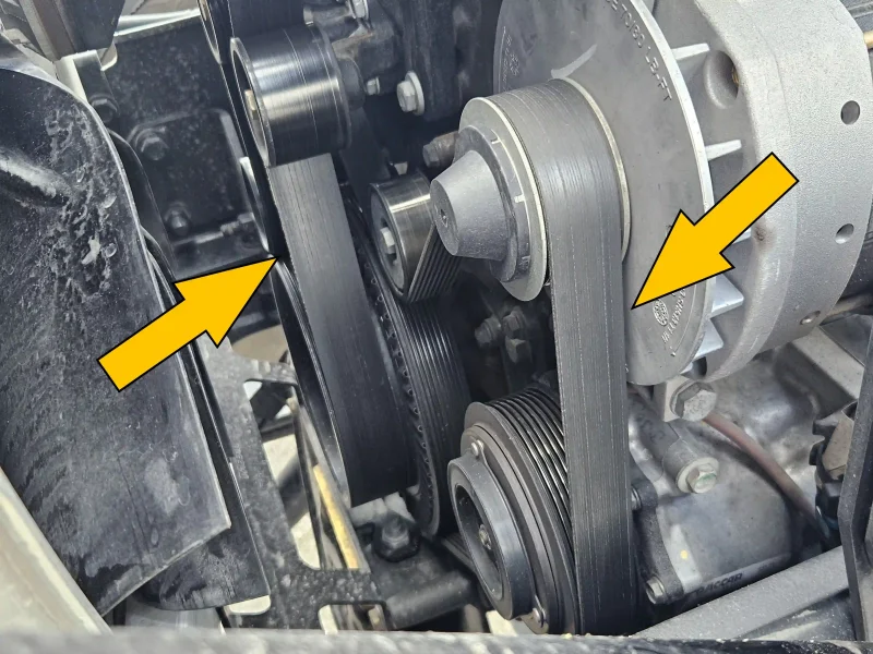 Semi truck engine belt Pre-trip Inspection