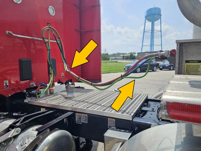 Pre-trip inspection trailer connections