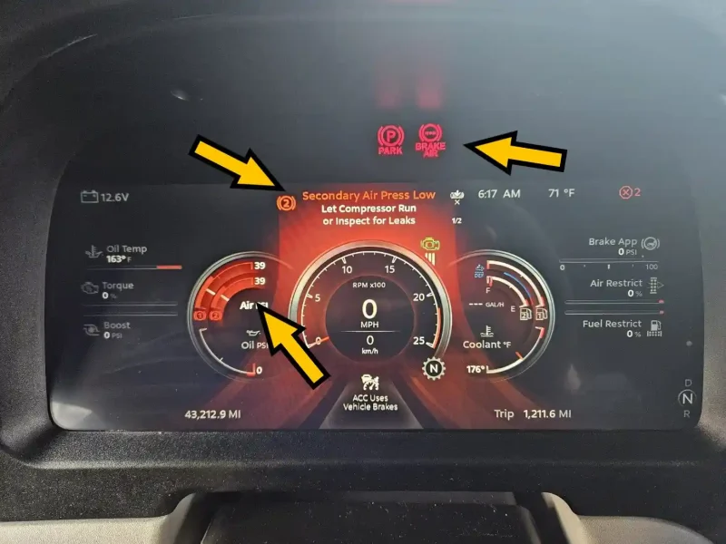 pre-trip inspection emergency brake test