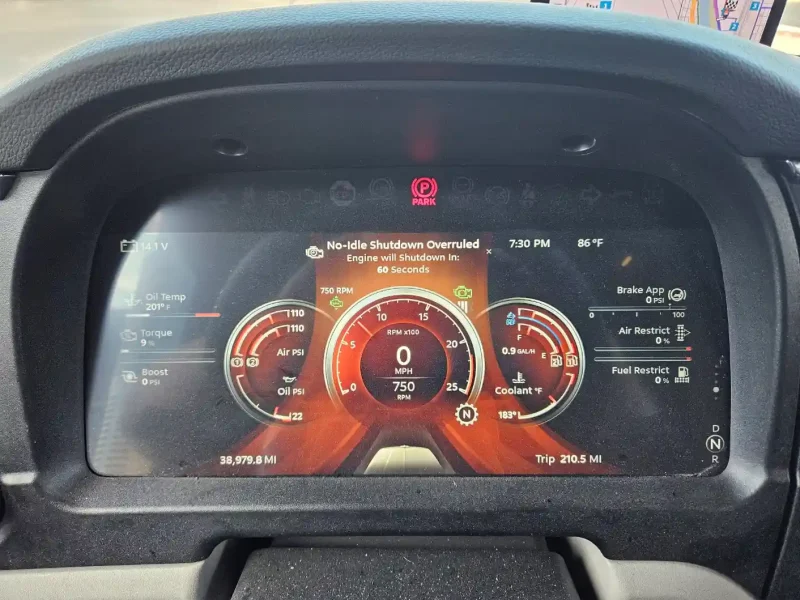 Pre-trip inspection dash lights off
