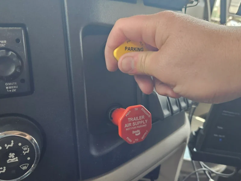 pre-trip trailer brake test