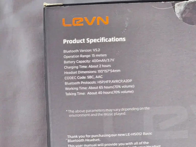 Levn LE-HS012 Basic Specks